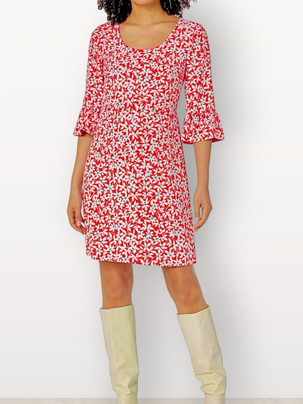 Draper James Roslyn Floral Bell Sleeve Dress